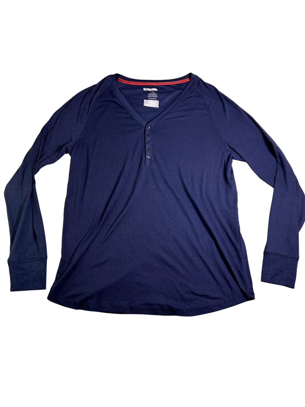 NWOT Y2K Ribbed Knit Henley Navy Women's Large Bella Swan Twilight Core